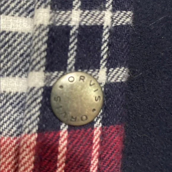 Orvis  Plaid Flannel Fleece Lined Shirt Jacket Size M - Picture 7 of 8